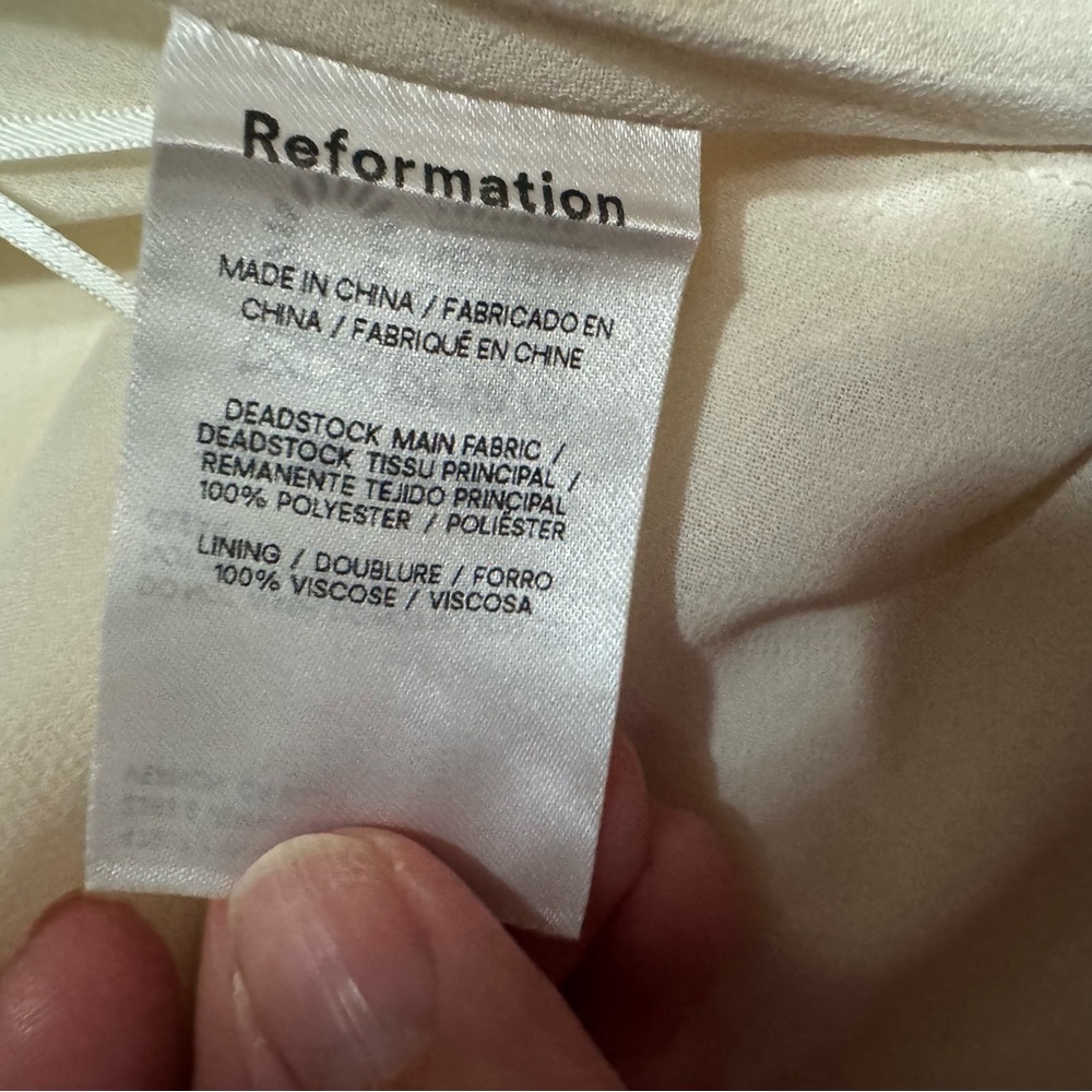 Reformation x New York City Ballet Jaclyn Cream Satin corset Top size 8 - Picture 6 of 7
